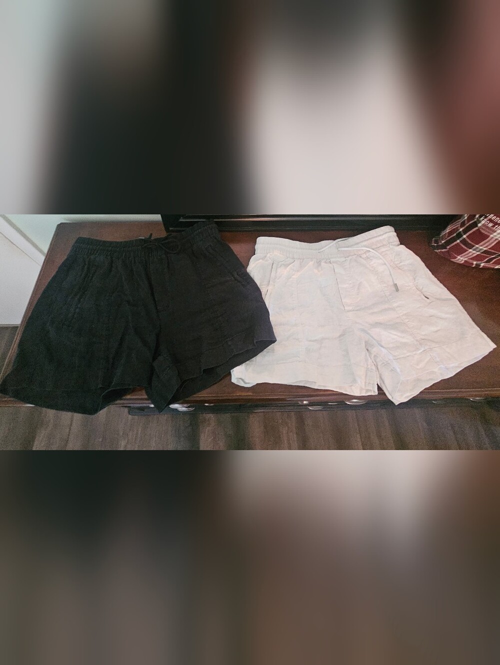 athleta linen shorts